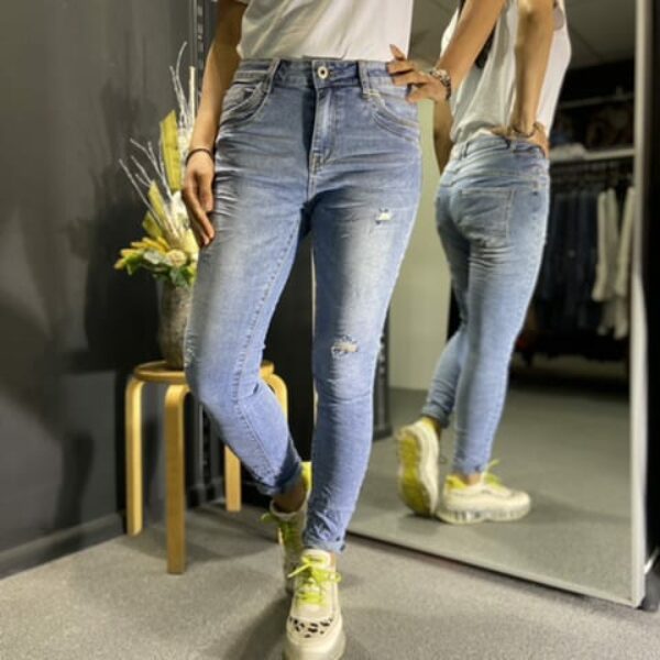 Jewelly jeans slijtage blauw