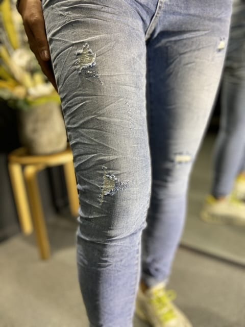 Jewelly jeans slijtage blauw