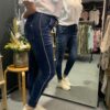 Jewelly (Luxury Limted Edition) jogging jeans met bies blauw