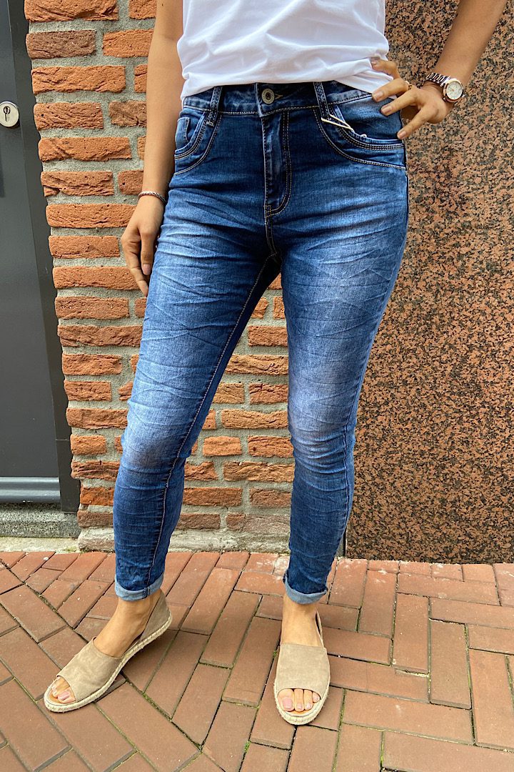 Jewelly Jeans ritssluiting donker blauw