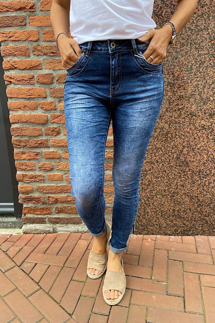 Jewelly Jeans ritssluiting donker blauw