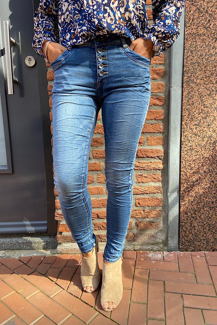 Toxik3 high waist jeans blauw
