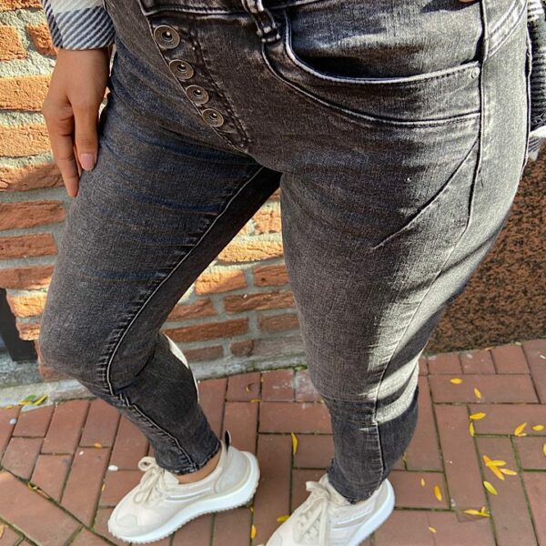 Toxik3 high waist jeans zwart/grijs