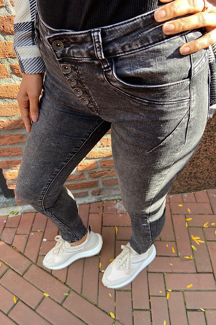 Toxik3 high waist jeans zwart/grijs