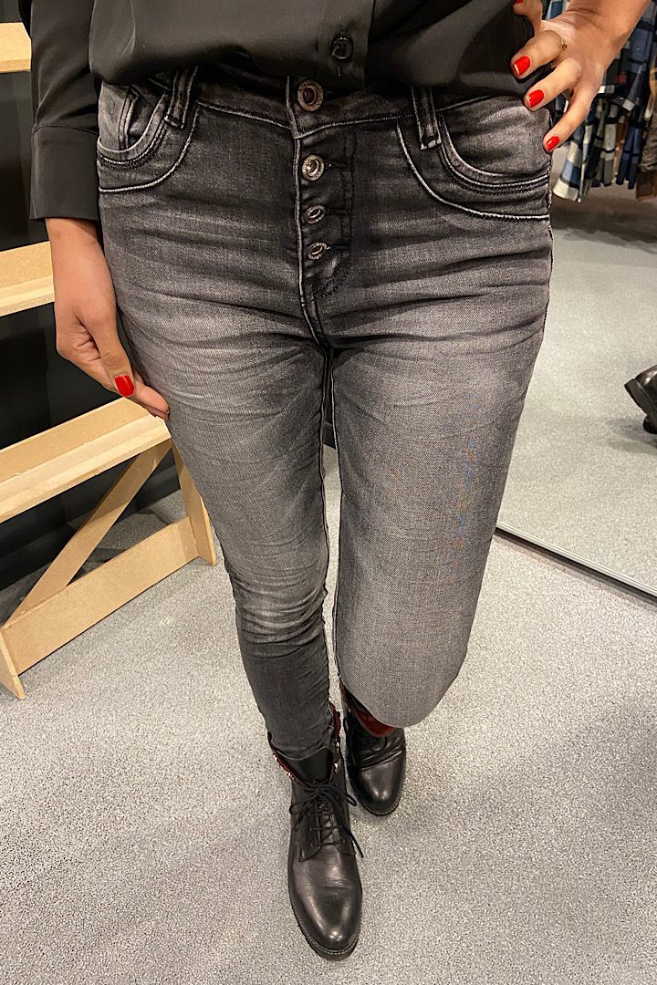 Jewelly Jeans knoopsluiting zwart/grijs