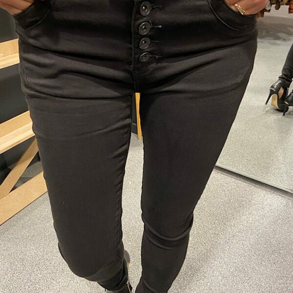 Toxik3 jeans knoopsluiting zwart