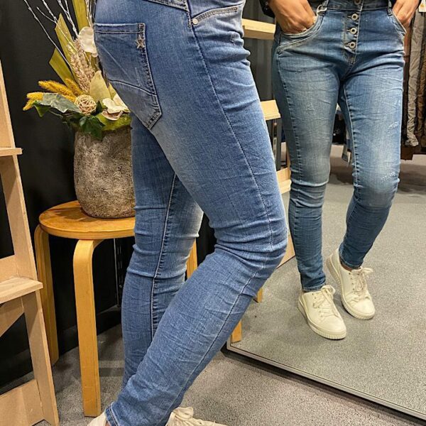 Jewelly Jeans slijtage plekken blauw