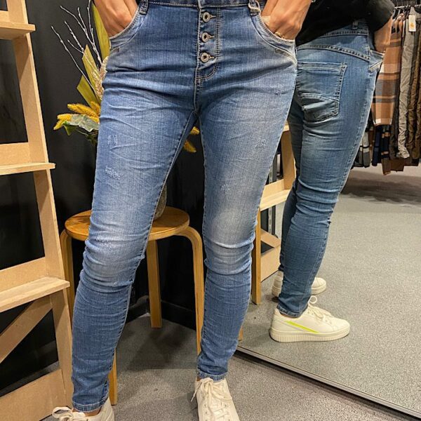 Jewelly Jeans slijtage plekken blauw
