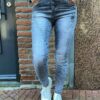 Jewelly Jeans knopensluiting met rits detail grijs