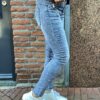 Jewelly Jeans knopensluiting met rits detail grijs