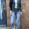 Jewelly Jeans knopensluiting met rits detail grijs