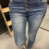 Jewelly Jeans knopensluiting met rits detail blauw