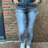 Jewelly Jeans knopensluiting met rits detail grijs