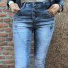 Jewelly Jeans knopensluiting met rits detail grijs