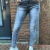 Jewelly Jeans knopensluiting met rits detail grijs