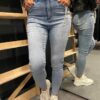 Queen Hearts Extra high waist jeans licht blauw