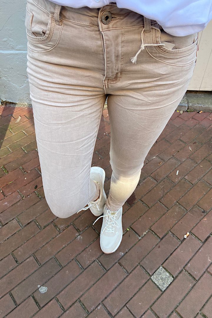 Jewelly Jeans ritssluiting beige