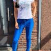 T-Shirt stay beautiful wit/blauw