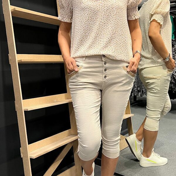 Jewelly (Lexxury) Capri jeans beige