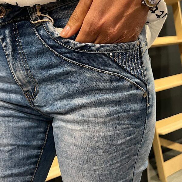 Jewelly Capri jeans blauw