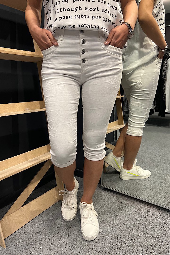 Jewelly Capri jeans wit