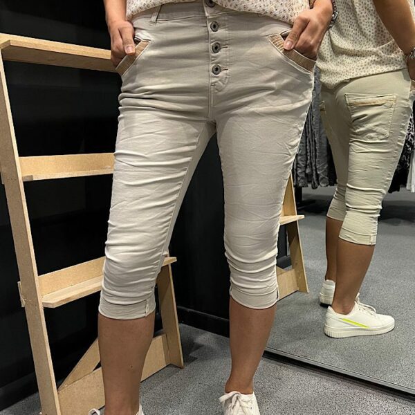Jewelly (Lexxury) Capri jeans beige