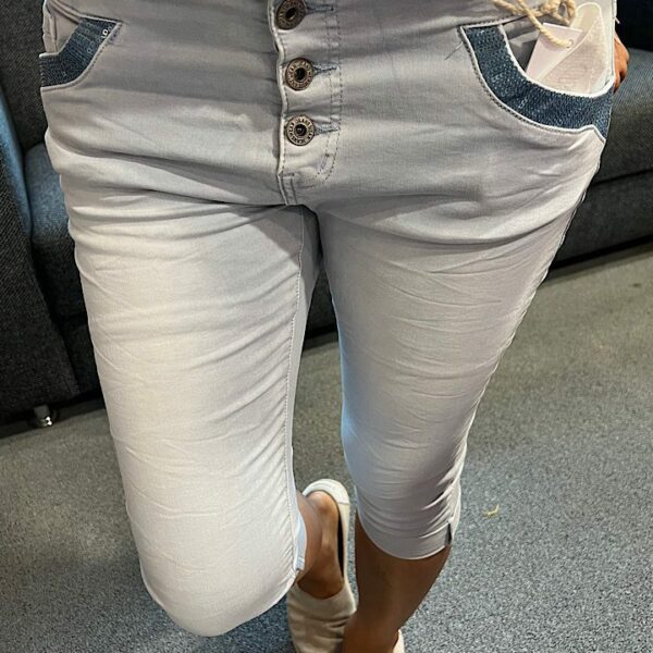 Jewelly capri jeans lichtblauw