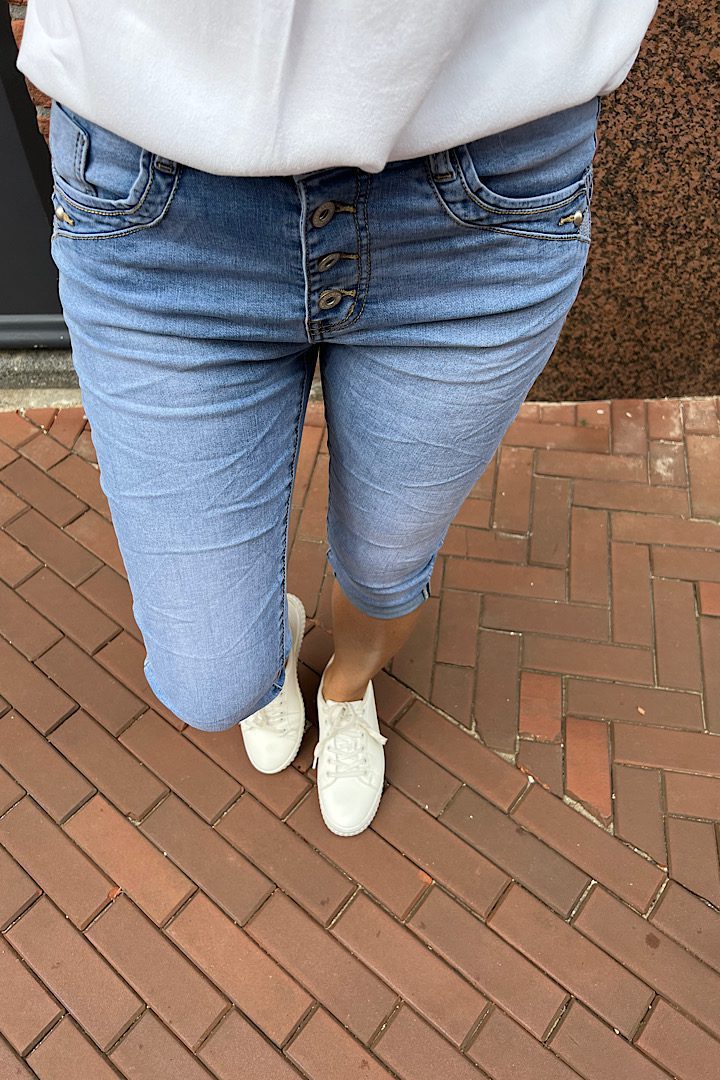 jewelly jeans capri lichtblauw