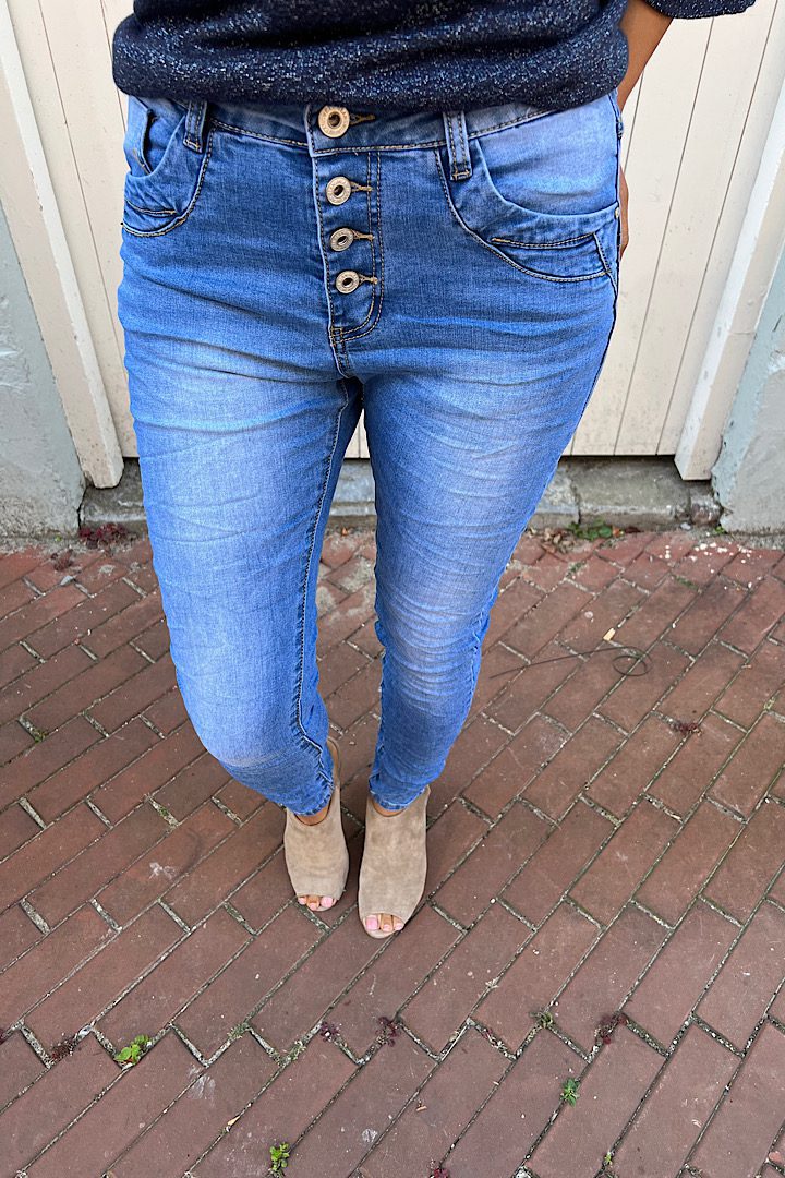 Jewelly Jeans knopensluiting lichtblauw