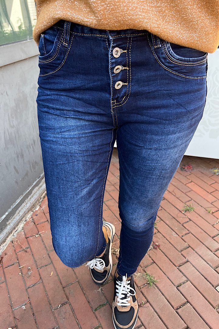Jewelly Jeans knopensluiting donkerblauw