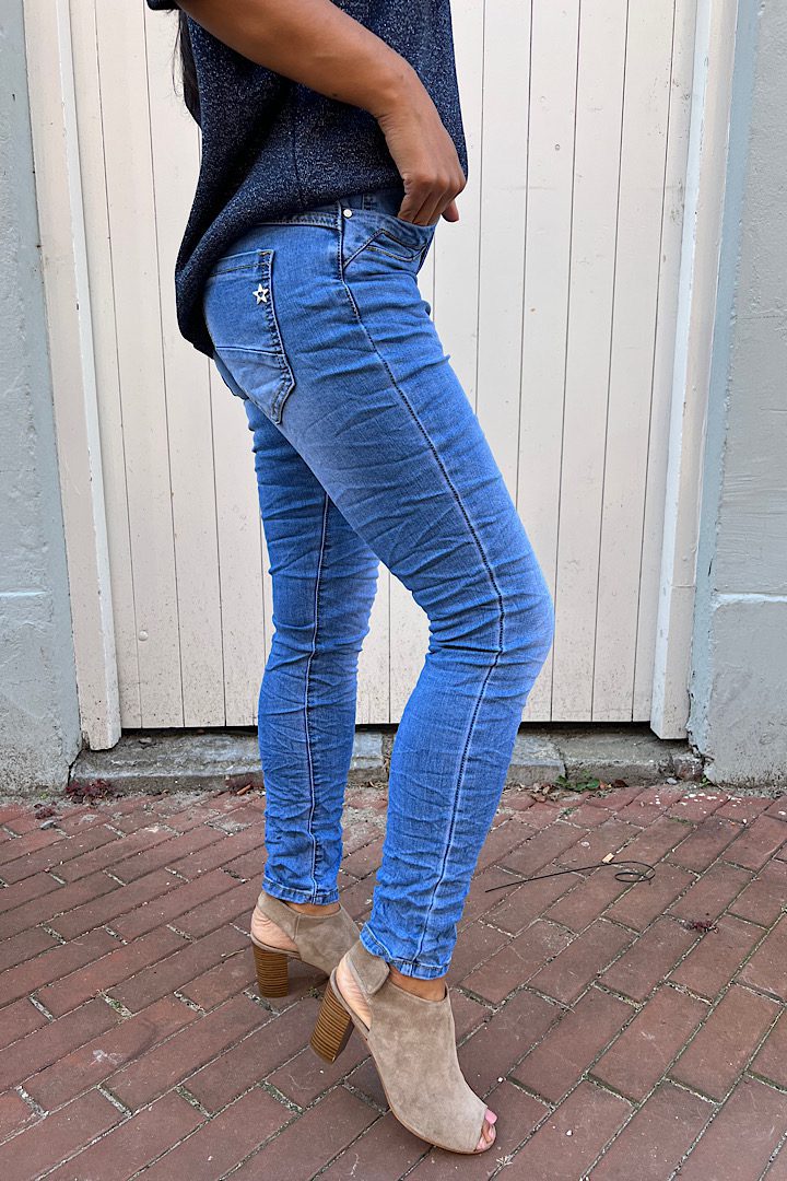 Jewelly Jeans knopensluiting lichtblauw