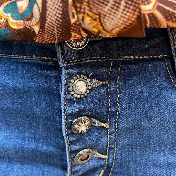 Jewelly Jeans fancy knopensluiting blauw