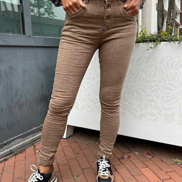 Jewelly Jeans knopensluiting taupe