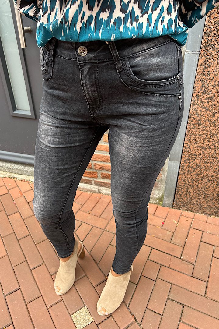 Jewelly Jeans ritssluiting zwart/grijs