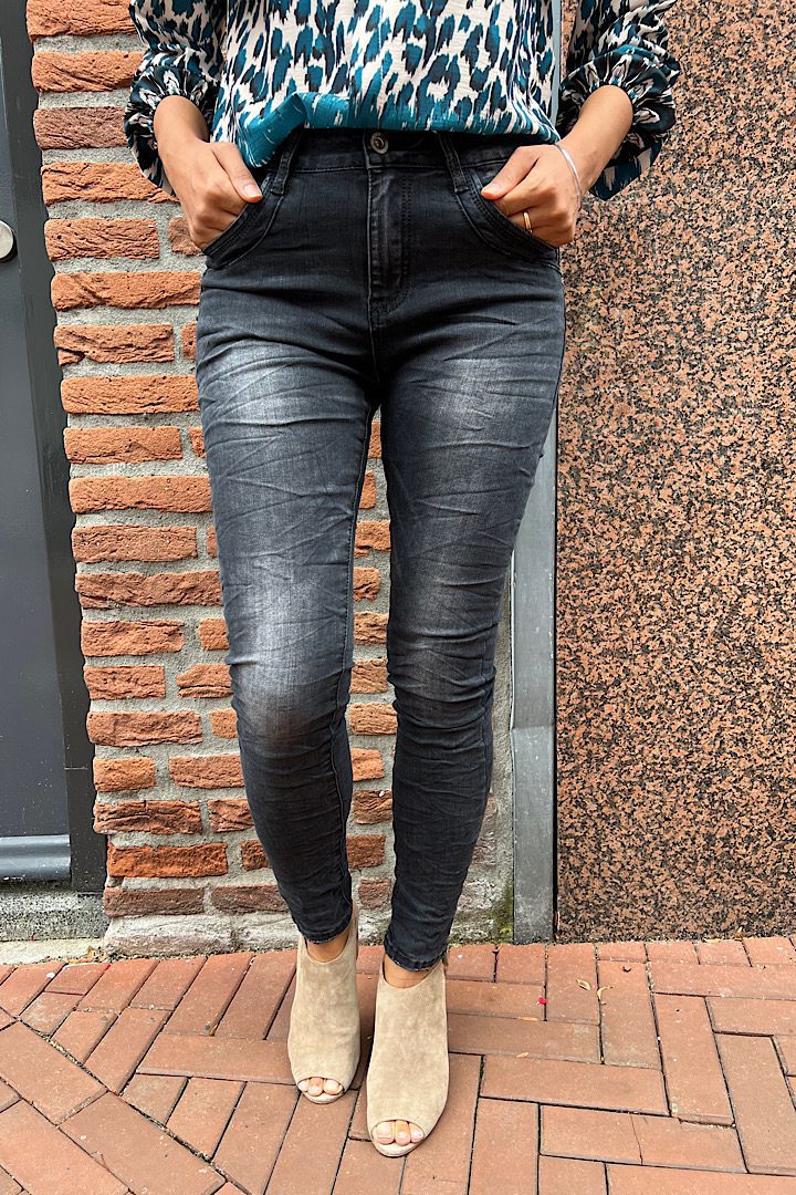 Jewelly Jeans ritssluiting zwart/grijs