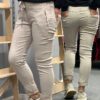 Comfy stretchbroek met ritsen beige