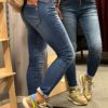 Jewelly jogging jeans met koord blauw