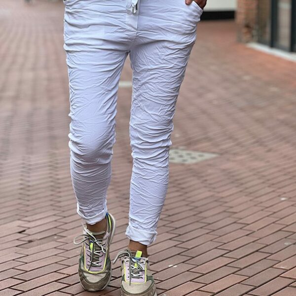 Basic Stretchbroek wit