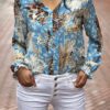 Musthave ella printed blouse blauw