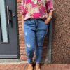 Secret denim jeans met slijtage blauw