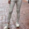 Jewelly jeans met knoopsluiting beige