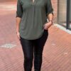 Travel blouse legergroen