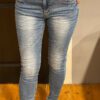 Jewelly high waist jeans met ritssluiting blauw