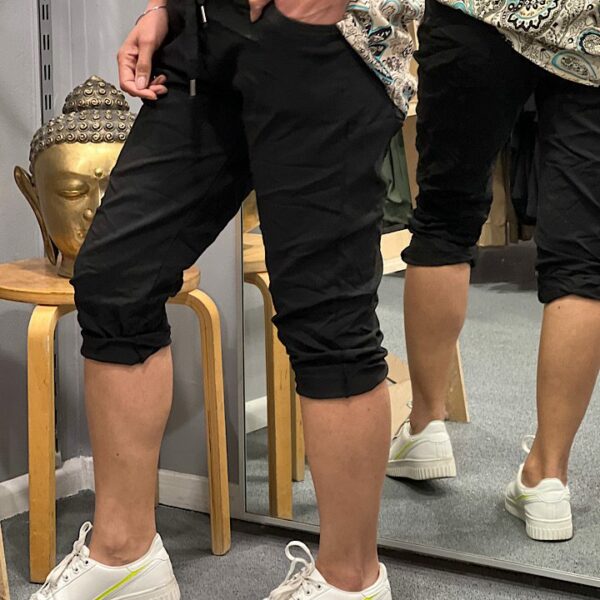 Capri stretchbroek zwart