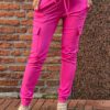 Travelstof cargo broek Made by Milaan roze