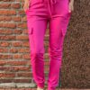 Travelstof cargo broek Made by Milaan roze