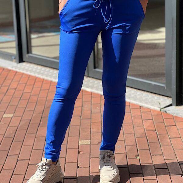 Travelstof broek ´Made By Milan´ kobaltblauw