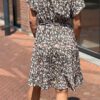 Overslag jurk “Monica” legergroen onesize 36/42