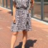 Overslag jurk “Monica” zwart onesize 36/42