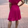 Jurk “Mila” fuchsia onesize 36/42